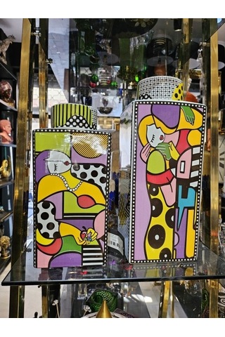 Glt 200 101 Pop Art Renkli 2'li Dekoratif Küp
