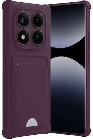 Xiaomi Redmi Note 14 Pro Plus Kelvin Kartvizitli Silikon - Derin Mor