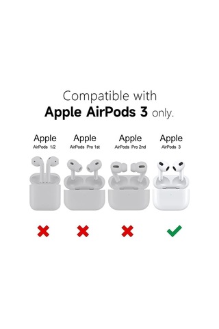 Soft Yumuşak Şeffaf Esnek Silikon Airpods 3 İle Uyumlu Kulaklık Kılıfı Ve Karabina Anahtarlık Şeffaf, Airpods 3 Diğer