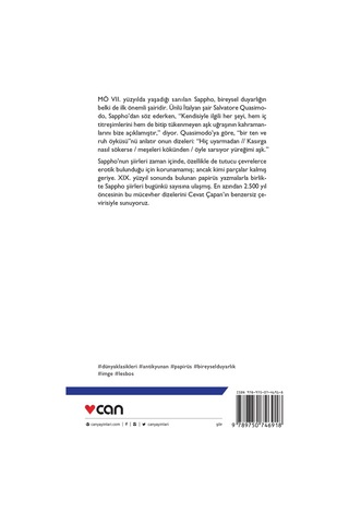 Nedir Gene Deli Gönlünü Çelen - Sappho Alkaios - Can Yayınları