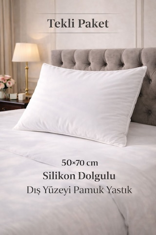 Sleepwell 50 X 70 Cm Slikon Dolgulu Pamuklu 900 Gr Yastık Beyaz