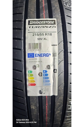 Bridgestone 215/55 R18 99V Turanza 6 Yaz Lastiği 2025