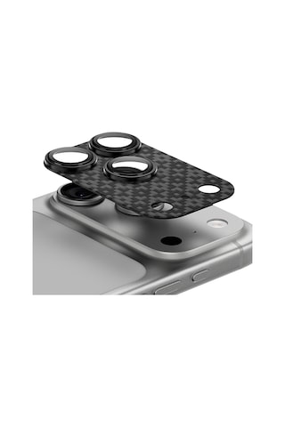Apple Uyumlu   iPhone 17 Pro Max Benks Armorwarrior Armorgrid Serisi Kevlar Kamera Lens Koruyucu Siyah