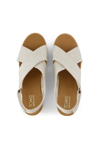 Sandalet Kadın 10021152 Toms Dıana Crossover Yarn Dye Natural Krem
