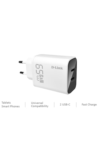 D-link Dpc-652/e 65w Çift Usb Type-c Çıkış Gan3 Şarj Adaptörü