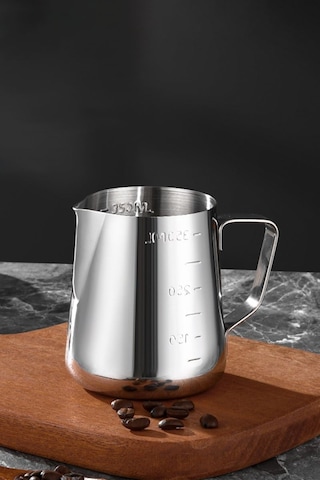 304 Çelik 350 Ml Kahve Süt Köpürtme Potu Sütlük Pitcher Cin502