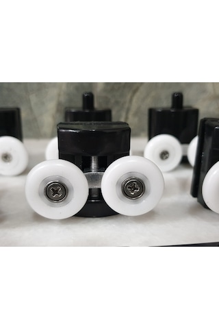 Inventa Siyah Duşakabin Cam Kabin Tekerleği Takım 24 Mm Siyah