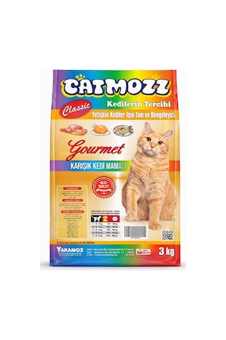 Catmozz Classic Mix Gourmet Karışık Yetişkin Kedi Maması 3 KG