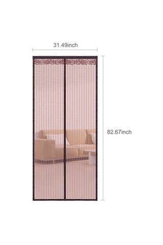 Xindoker Siyah Magnetik Moskit Neti - 80x210 Cm Perde, Bantlı Kurulum, Tıkanıksız Açılış, Poliester Dokuma, Ev Odaları İçin Siyah