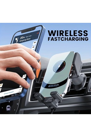 Honeybeeshop Simli 15w Kablosuz Araba Sarj Cihazi Qi Hizli Sarj Otomatik Kelepce Hava Kanali Telefon Tutucu İphone Uyumlu 15 14 13 12