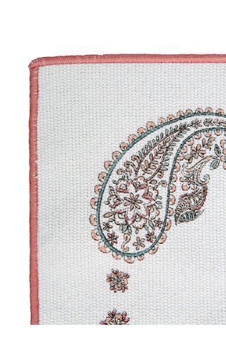 Faralya Life 4 Lü Amerikan Servis Seti 35x50 Cm Şal Desenli Pamuklu Şal Desenli
