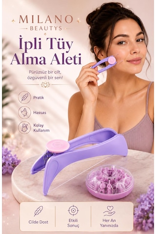 Milano Beautys İpli Tüy Alma Aparatı Yüz , Kaş, Bıyık, Yanak Tüy Alma Aleti