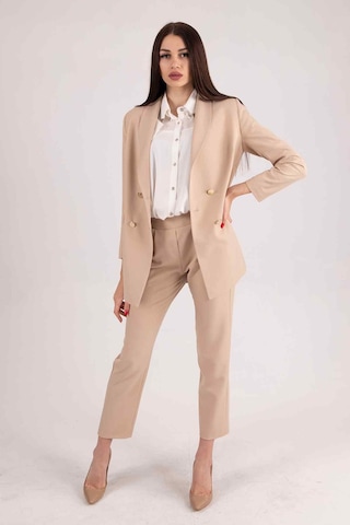 Feminist Bej Blazer Ceket Pantolon İkili Takım 0106305.55 Bej