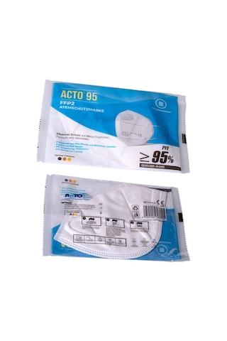 Acto 95 FFP2 5 Katman Koruyucu Filtrasyon N95 Solunum Maskesi 10 Adet