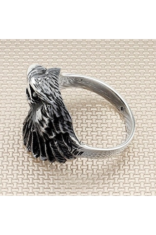 Kartal Figürlü Gümüş Erkek Yüzük (508341544)