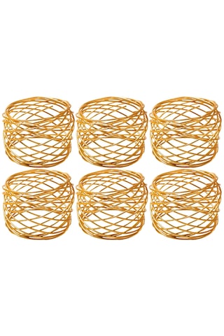 Homyl 6x El Sanatları Peçete Halkaları Parti Yemek Altın Altın