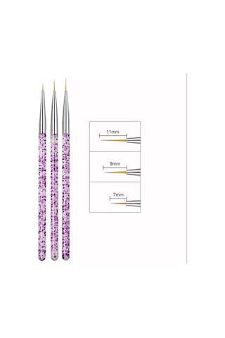 3 'lü Nail Art Fırça Seti