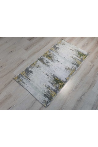 Armis Halı Kolaj A314A Gri Sarı Halı Yolluk 80X150 Cm