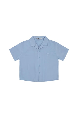Civil Boys Basic Tatil Yaka 2-5 Yaş Gömlek - Mavi Soft İndigo
