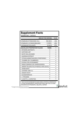 Cloma Asia Black Fat Burner 25 Mg Ephedra 100 Kapsül