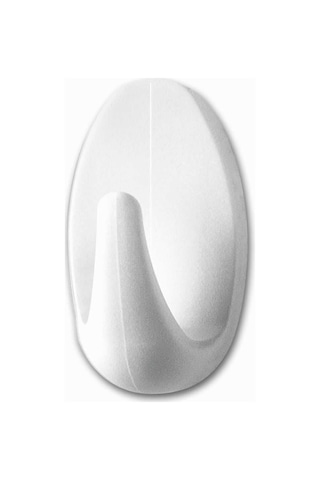 Yapışkanlı Askı, İz Bırakmadan Sökülebilir, Beyaz, Oval Beyaz
