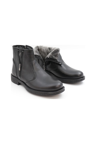 Nesilshoes Nesil Shoes Thrtrk 905 Siyah Hakiki Deri Kauçuk Taban Erkek Bot