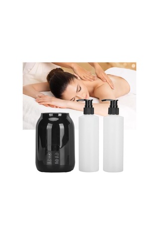 Tek Şişe Yağ Isıtıcı Led Ekran Pompa Kafası Sıcaklık Ayarı Taşınabilir Zamanlama Masaj Yağı Şişesi Isıtıcı 110-240 V Losyon Masaj Cihazları İçin Ab Tak