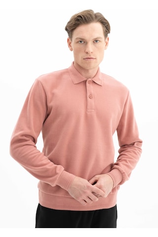 AR-MA Arma Erkek Regular Fit Kazak Selanik Kumaş Polo Yaka Düğmeli Sweatshirt Kazak 001