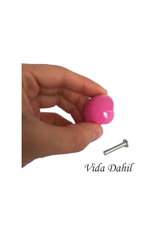 15 Adet Pembe Mantar Düğme Kulp Çocuk Bebek Mobilya Çekmece Dolap Kapak Kulbu Metal Kulp Aksesuarları Vidalı