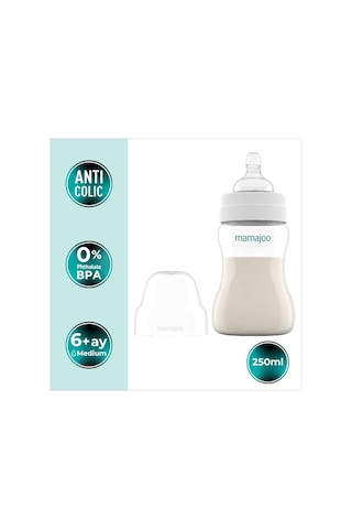Mamajoo Silver Anti-kolik Biberon 250 Ml, 6 Ay+, Orta Akışlı