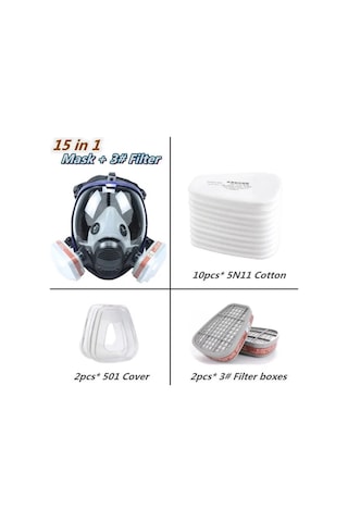 Jialan Kimyasal Maske 6800 Gaz Maskesi Toz Geçirmez Maske Boya
