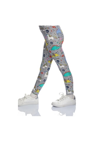 Lovetti Kız Çocuk Rainbow Unicorn Desen Tayt 8845 Çok Renkli
