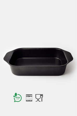 Fin 35x25 Cm Dikdörtgen Tepsi Siyah