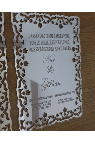 Hdrlazerdizayn Ayna Pleksi Ve Şeffaf Pleksi Işlemeli Davetiye