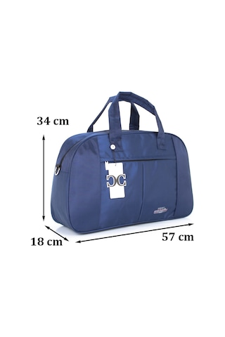 Case Club Büyük Boy Seyahat Ve Spor Çantası Omuz Askılı Lacivert