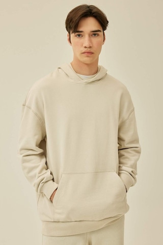 Defacto Comfort Regular Fit Rahat Kalıp Kapüşonlu Basic Sweatshirt B4446AX24SPGR437 Gri