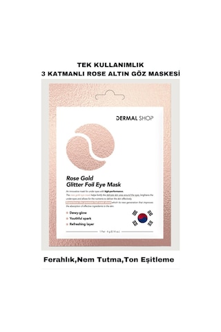 DERMAL Rose Gold Glitter Foil Göz Maskesi 4 gr