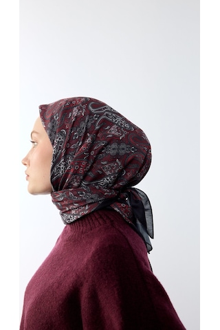 Mirsoy Scarf Lavin Desen Eşarp Bordo