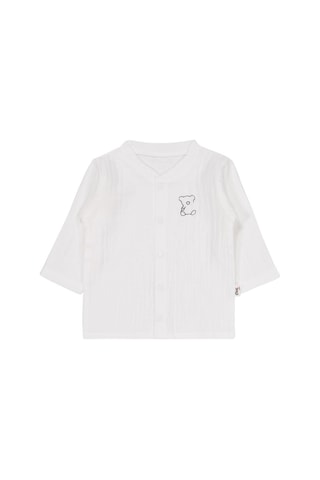 Civil Baby Ayıcık Baskılı 1-9 Ay Pijama Takımı - Ekru