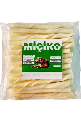 Vip Kalın Sütlü Burgu Çubuk Ödül Kemiği 12cm 50li