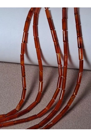 Beautiful Stones Tubular Kırmızı Jasper Boncuklar 202688946