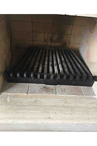 Döküm Izgara Şömine Izgarası 70 Cm X 46 Cm.X 46 Cm 15 Li Izgara Küllüklü