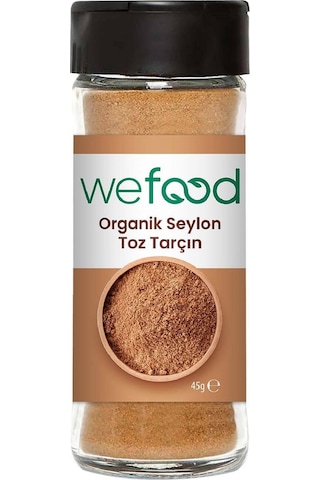 Wefood Organik Glütensiz Vegan Katkısız Seylon Tarçın Tozu 45 Gr.
