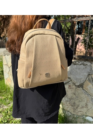 Just Polo Kadın Kum Taba Büyük Boy Sırt Çantası