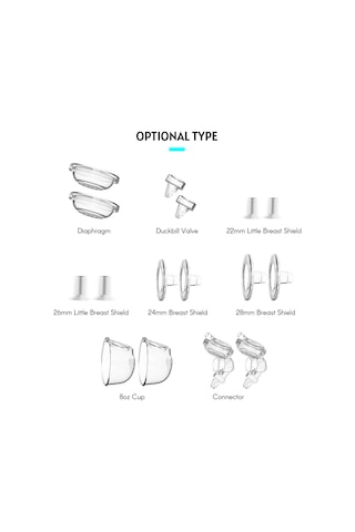 Moveevo Youha Elektrikli Göğüs Pompası Yedek Aksesuarı, The Ins Giyilebilir Göğüs Pompası İçin 2 Adet 8oz Bardak Yumuşak Gıda