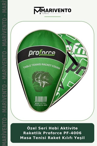 Özel Seri Hobi Aktivite Raketlik Proforce Pf-4006 Masa Tenisi Raket Kılıfı Yeşil