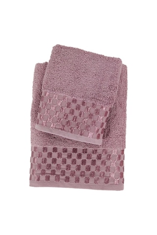 Bambu Soft Dama Desenliı Banyo Havlu Takımı 6 Renk