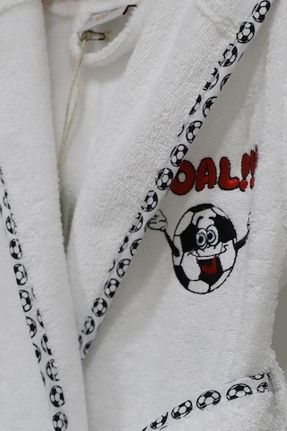 Ecocotton Funny Football Erkek Çocuk Bornoz Beyaz