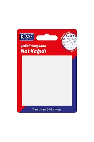 76x76 Yapışkanlı Not Kağıdı 50yp Şeffaf 7676tr