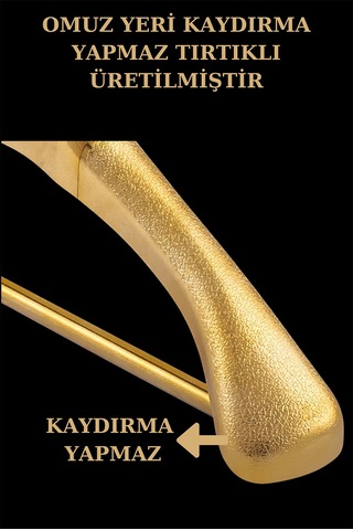 20Adet Plastik Gold Renk Yüksek Kalite Ceket Askısı Elbise Askısı Altın